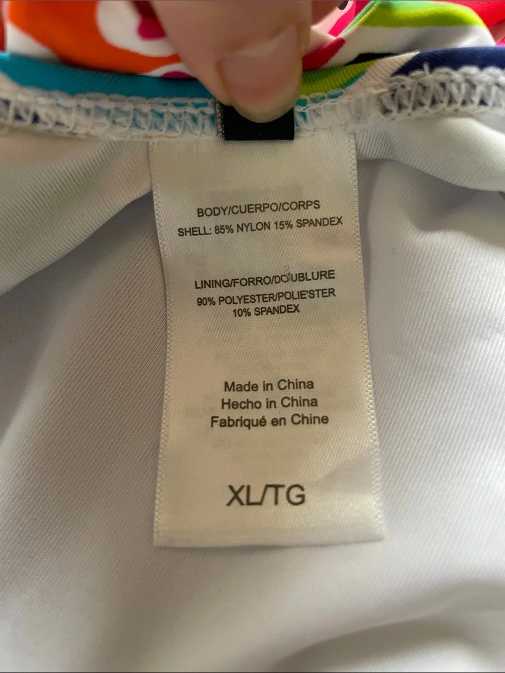 NAUTICA Vibrant Tropical Print One Piece COCKTAIL Crossback Swimsuit XL